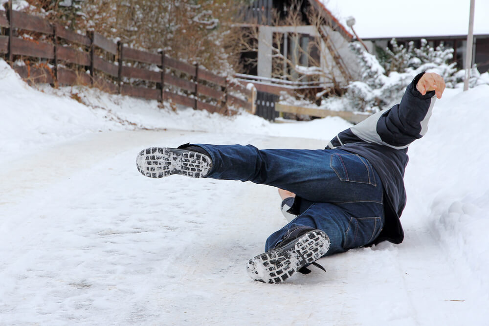 Slip on ice hotsell